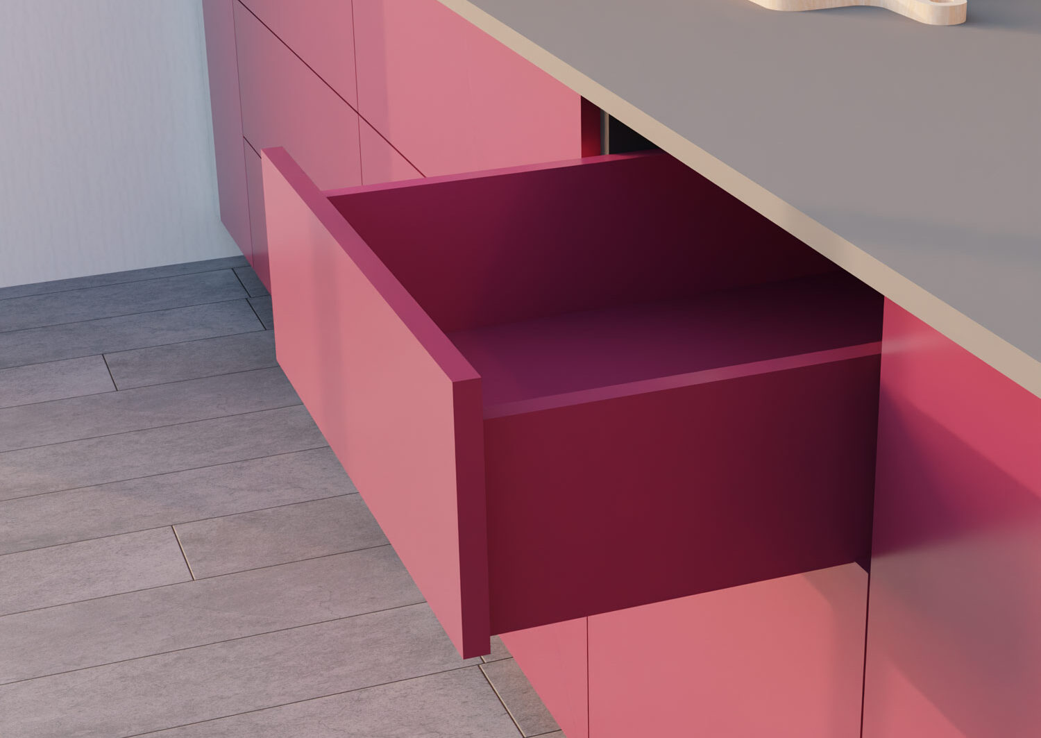 Tiroir de cuisine bois