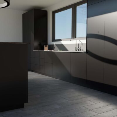 Front für Klapptür FAKTUM B70H40cm - Noir Extra Mat