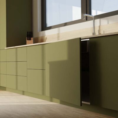 Front für Klapptür FAKTUM B70H40cm - Olive